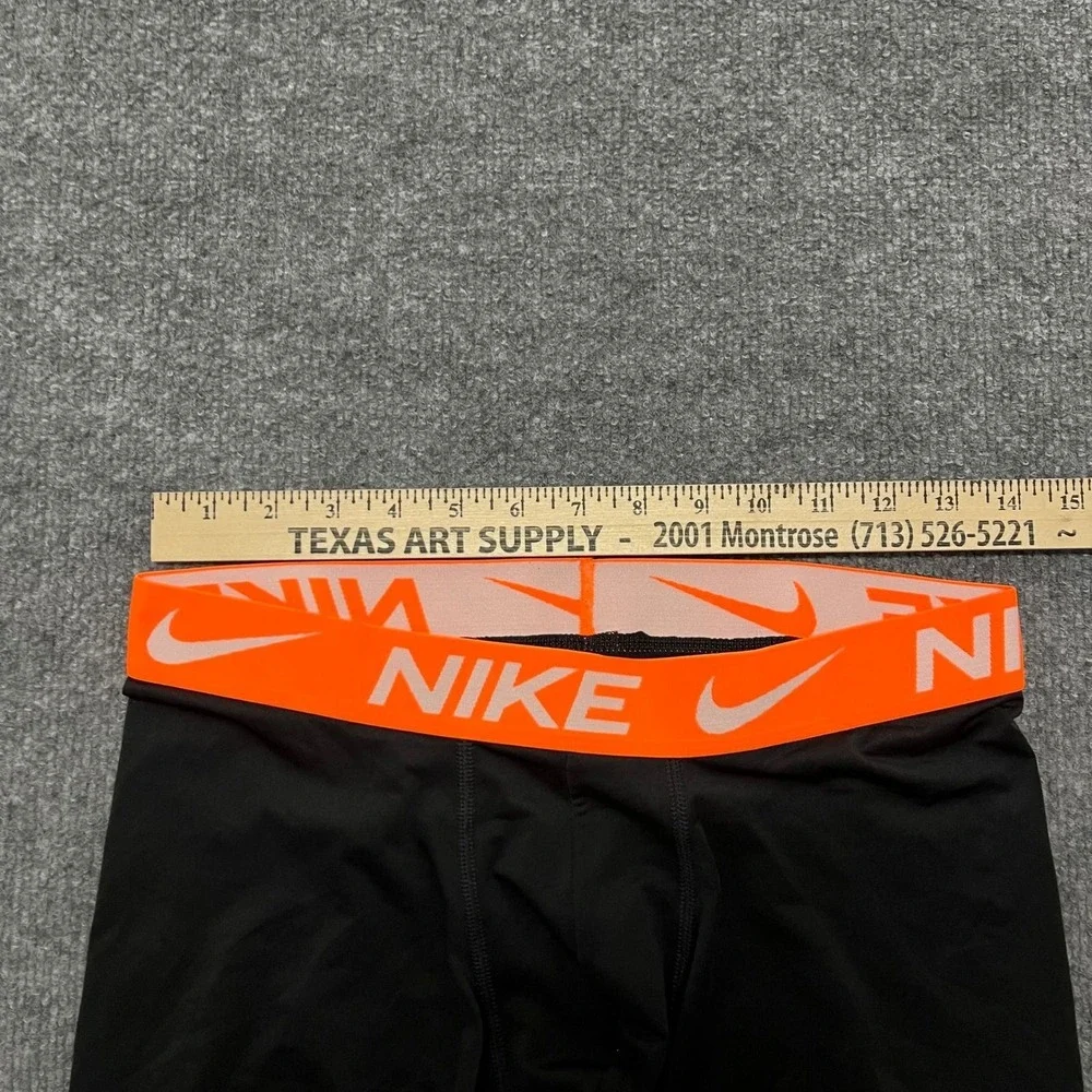 Nike Compression Boxer Briefs Mens Size M Black Orange Dri-Fit Athletic Stretch